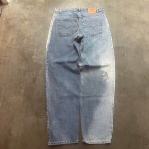 Vintage Levi's 570 baggy fit men's‎ blue faded jeans wide leg loose fit 1998